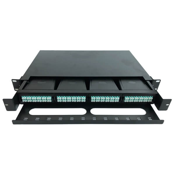1U Rack Mount High Density Slide-out Fibre Patch Panel up to 4x FHD Cassettes